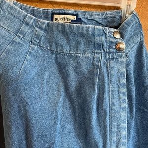 Denim wrap skirt